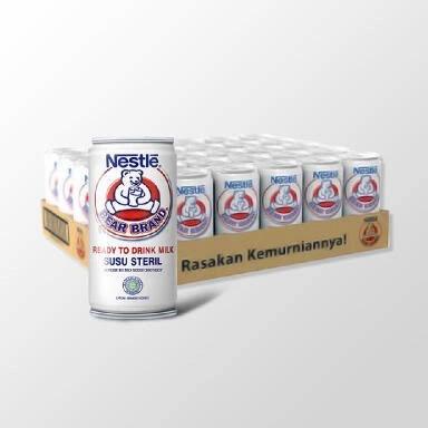 

[COD] Nestle Bear Brand Susu Steril Siap Minum 189ml x 30pcs (1 Karton) [COD]