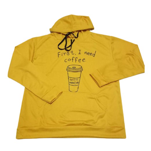 SWEATER HOODIE JUMPER NEED COFFEE WOMEN/MAN M/L