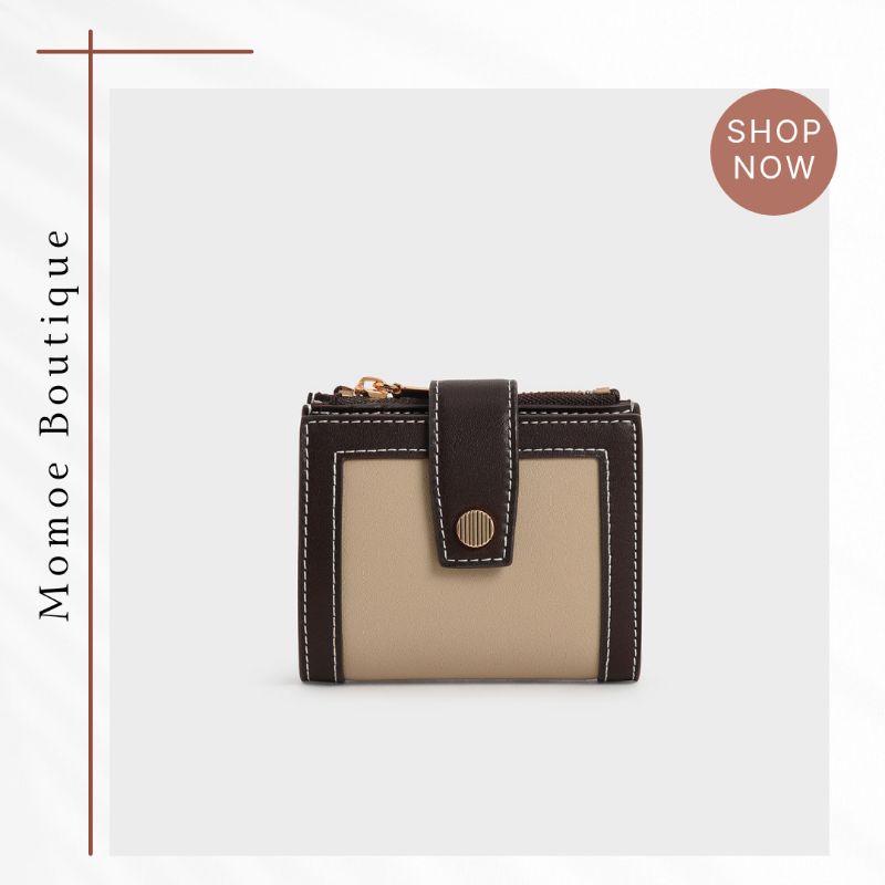 C1445 Dompet Lipat Mini Wanita CK Snap Button Mini Wallet