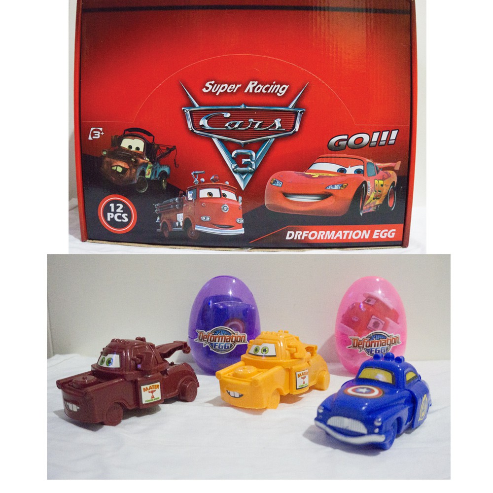 Mainan mobil Cars telor - mainan unik - Cars egg deformation