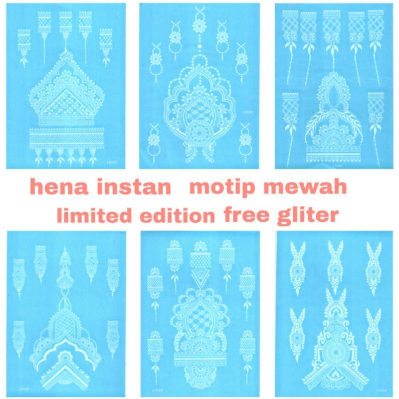 1 PCS HENNA INSTAN / LIMITED EDITION / MOTIF MEWAH