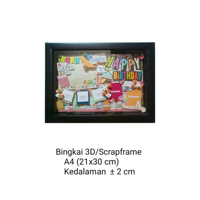 Download Bingkai Scrapbook A4 21x30 Cm Bingkai 3d A4 Frame 3d A4 Shopee Indonesia