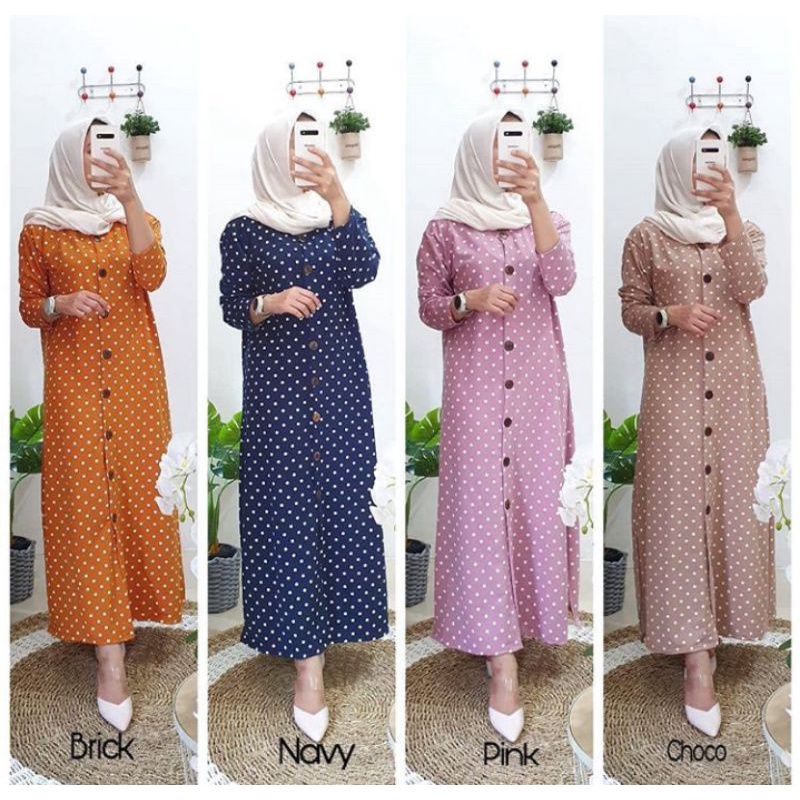Gamis  babyterry Baju busui friendly