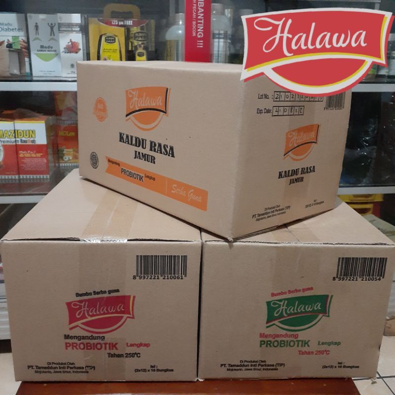 

HALAWA BUMBU SEHAT PROBIOTIK 1 KARTON