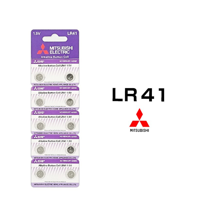 Baterai LR41 Mitsubishi Original LR41 AG3 LR736 1,5V 10pcs