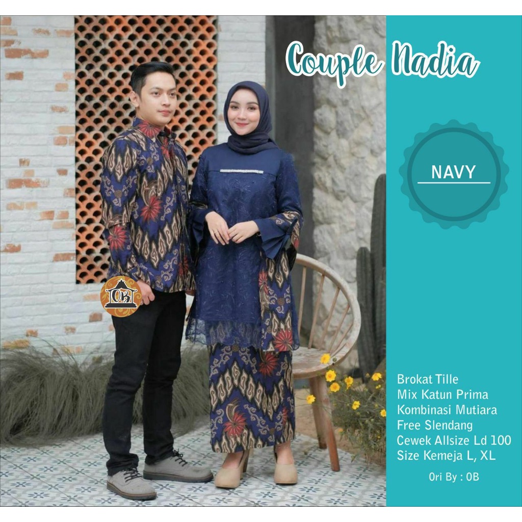 KHANSABATIK TERMURAH ADA JUMBO!!! BATIK COUPLE KEBAYA NATASHA NADIA KIRANA KEMEJA KEBAYA TERBARU MODERN BROKAT PASANGAN LAMARAN BAJU SARIMBIT KELUARGA PACAR KONDANGAN BROKAT KOMBINASI TILLE MUTIARA PAYET TUTU TAJIT TANGAN