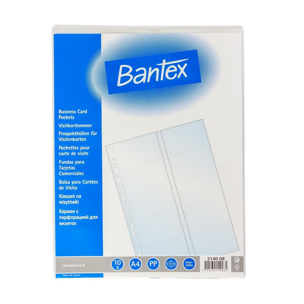 

[(BAYAR DITEMPAT) Bantex Business Card Pocket A4 in Pack of 10 pcs (20 name card) 2140 08