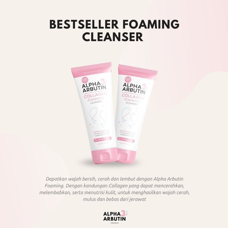 [COD] Sabun Cuci Muka Foaming Cleanser Kollagen Mencerahkan dan Mengangkat Kotoran di Wajah dalam 14 Hari - ORIGINAL BPOM