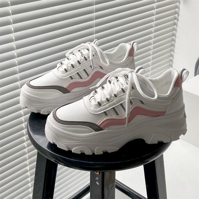 [GROSIR][COD] SEVEN_DAY SEPATU SNEAKERS WANITA KOREA IMPORT SPORT SHOES PINK H-207