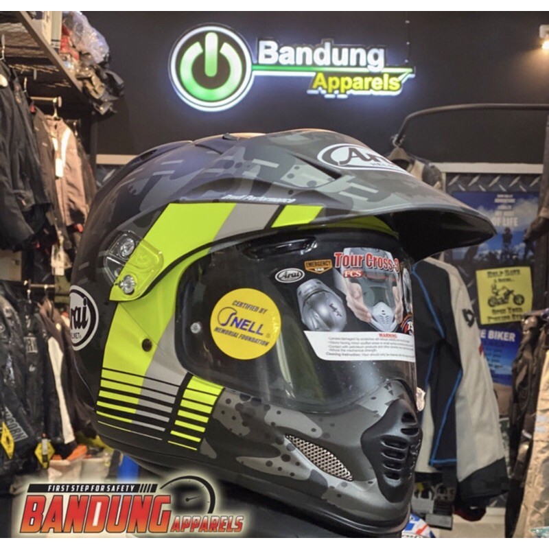 Helm Arai Tour cross 3 cover Flour Yellow doft Supermoto Adventure