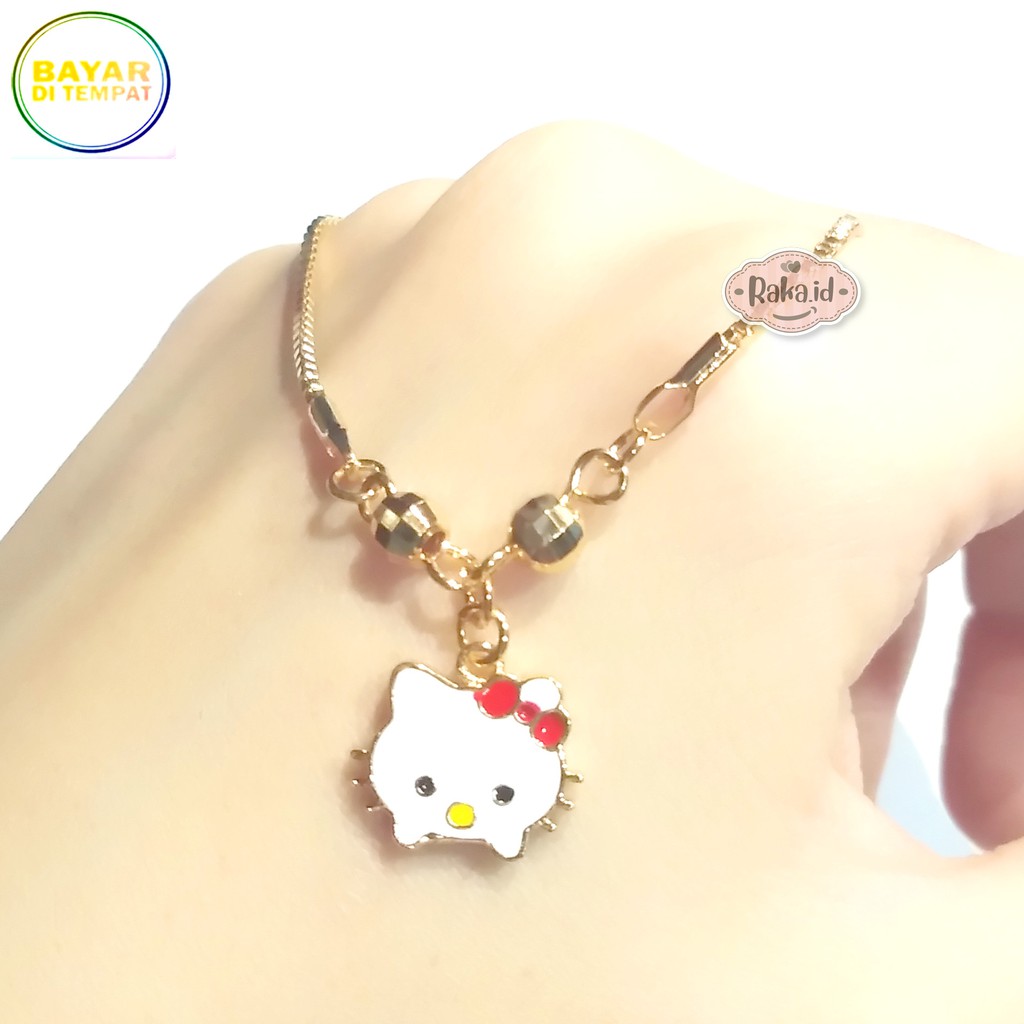 Raka Acc - Kalung Anak Kalung Koye Anak Muka Hello Kitty Perhiasan Cantik Anak Lapis Emas 18k 353