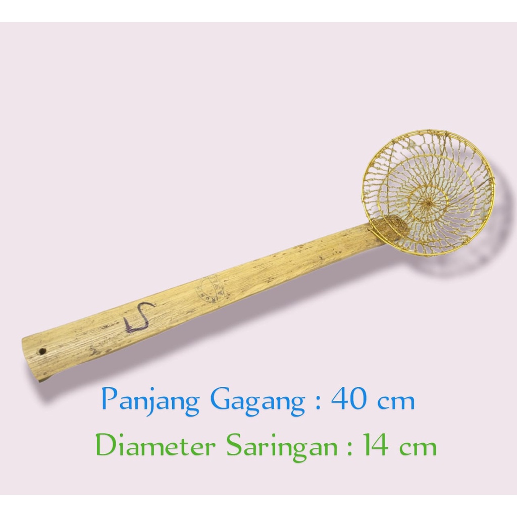 SARINGAN MIE AYAM / SEROKAN MIE KAWAT BAHAN KUNINGAN ASLI NO 5