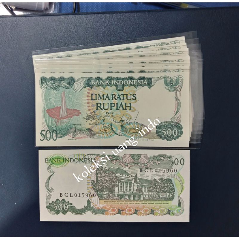 500 RUPIAH BUNGA BANGKAI TH 1982 GRES.