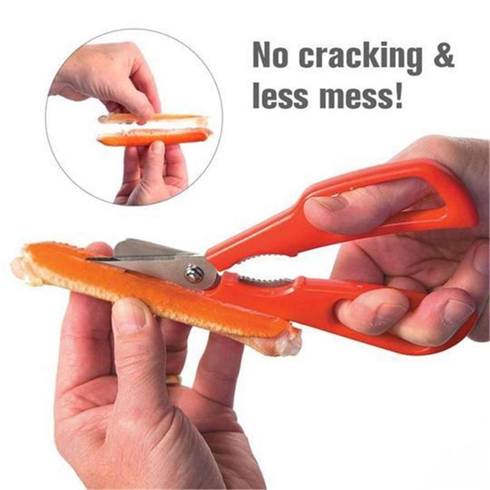 [Elegan] Gunting Seafood Dilepas Stainless Steel Shear Snip Shell Udang Peeler Lobster Udang Ikan Alat Masak Pemotong Sayuran