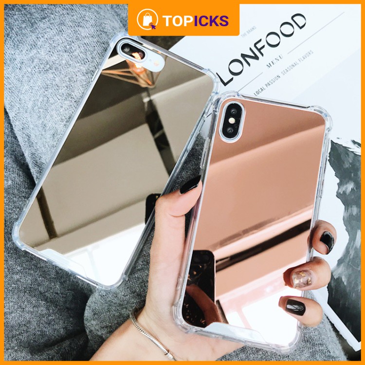 TOPICKS Casing Mirror Anti Crack untuk Samsung Xiaomi