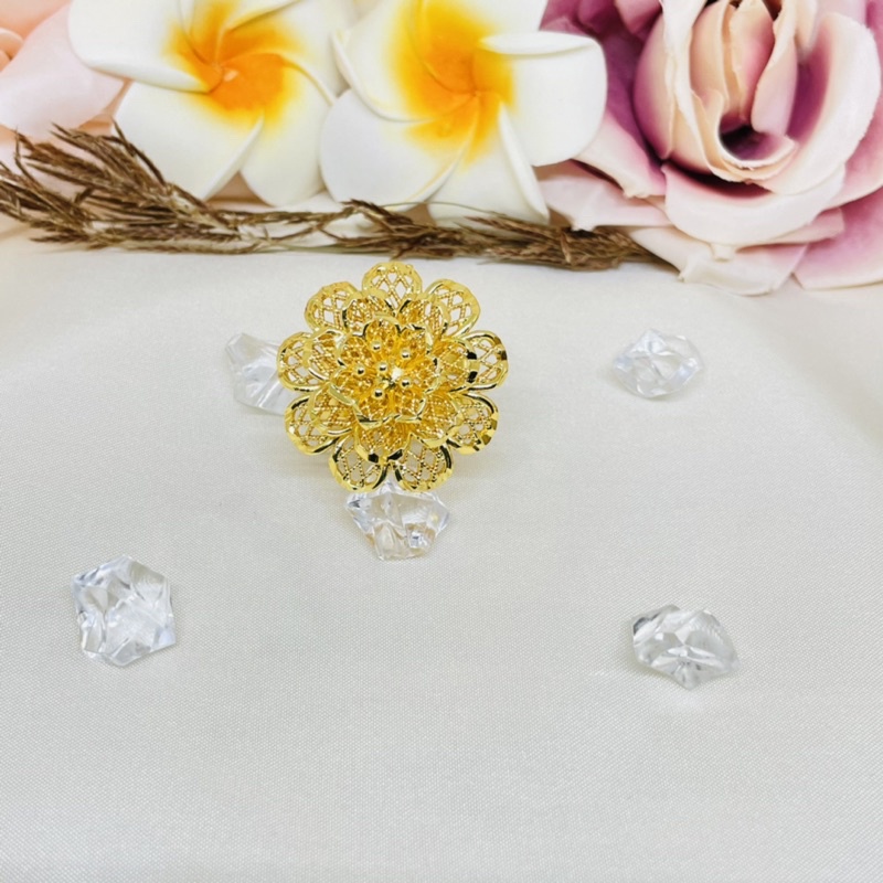 Cincin bunga Bali emas Bangkok Xuping