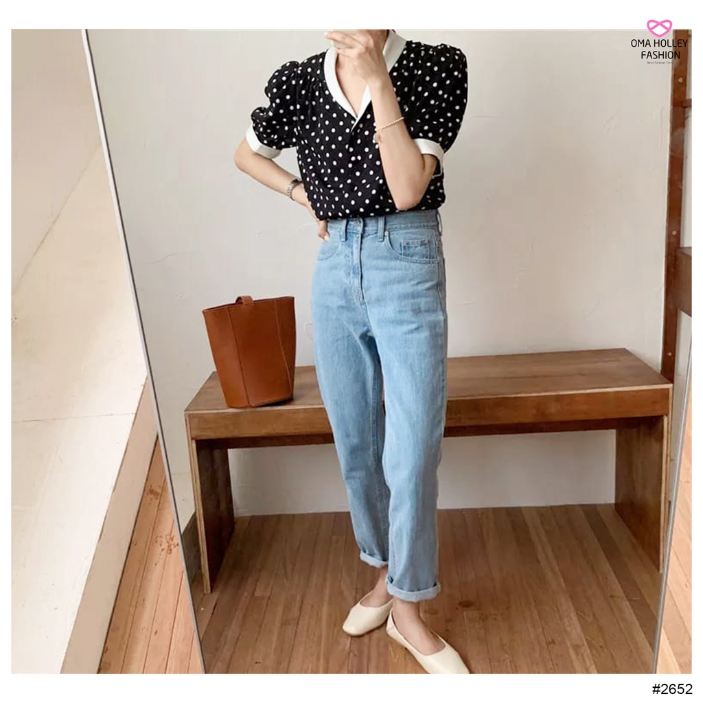 (COD) OH Fashion Envy Top Polkadot Wanita #2652