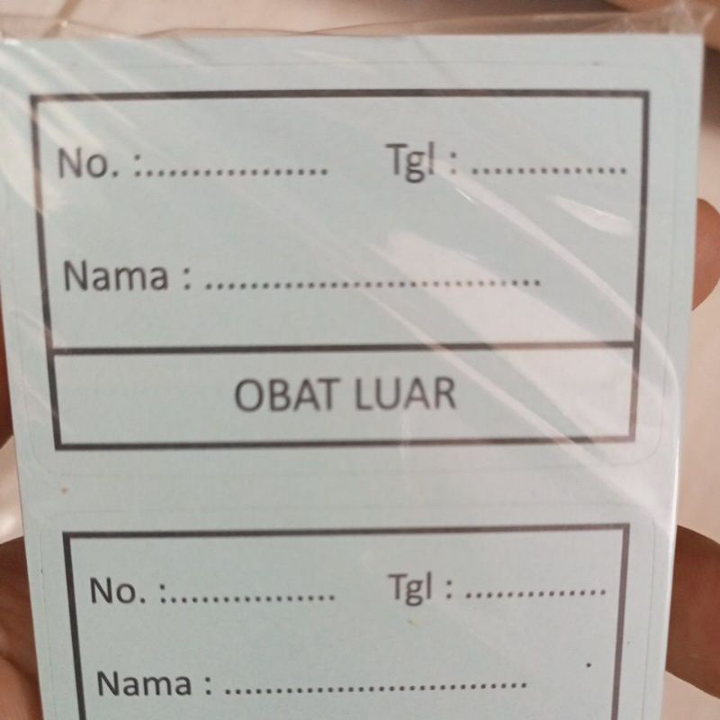 etiket stiker obat luar isi 200stiker