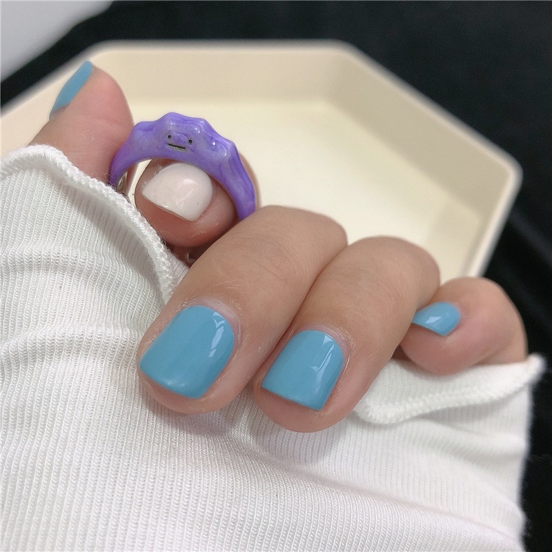 Purple Little Monster Ring Accessories Cute Korea Cartoon