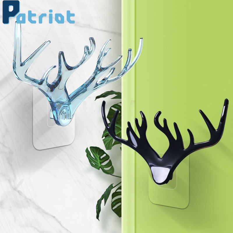Multi-Purpose Antler Wall Hanging Hook / Self Adhesive Sticky Wall Hangers Storage Hook / Kitchen Bathroon Deer Horns Wall Hangers