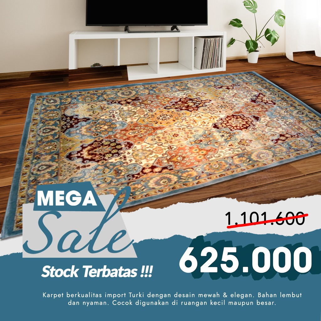 Karpet Permadani Tebal Sufi 120x170 Design Turki - 6039