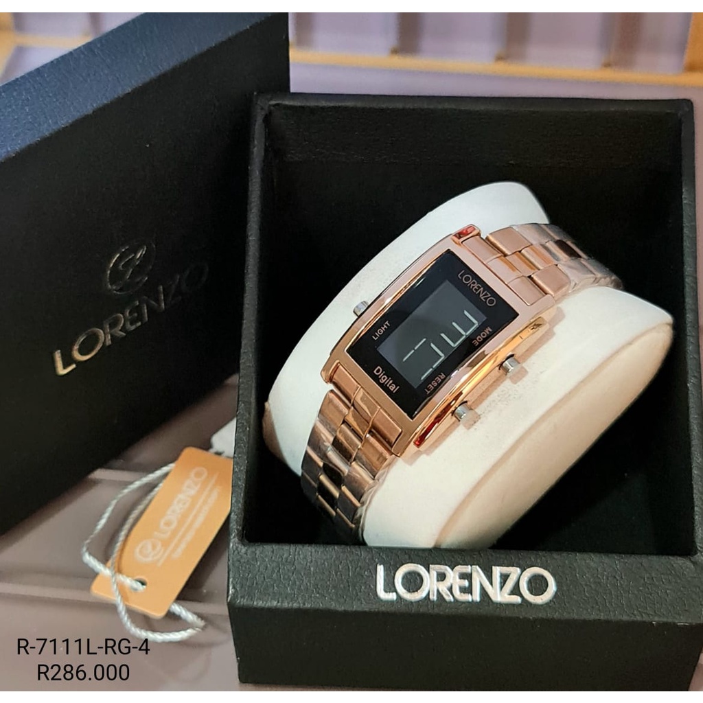 Lorenzo 7111 - Jam Tangan Digital Wanita Original - Full Stainless - Anti Air - Digital Mode
