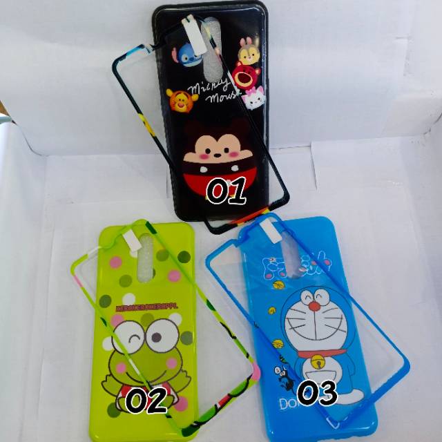 Case softcase gambar + anti gores Oppo F11