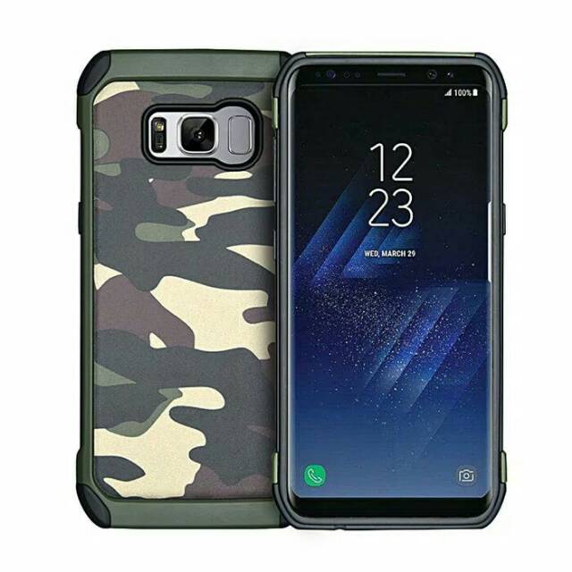 NX Case Protective Case Military Galaxy S8 S8 + S8 Plus Shockproof Casing motif Loreng Army