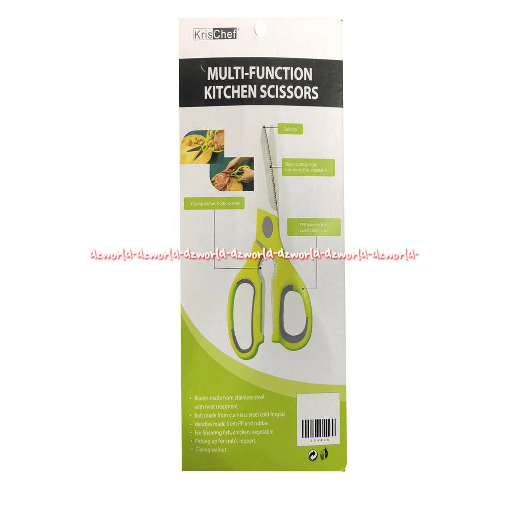 Krischef Multi Function Kitchen Scissors Gunting Dapur Serba Guna Kris Chef Detachable Kitchen Scissor Gunting Dapur Serba Guna