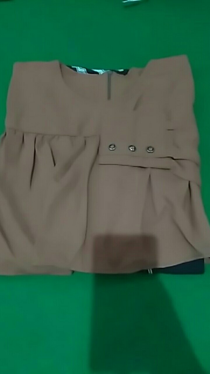 Gamis Batik Modern M L Xl Xxl Kombinasi Wollycrepe Premium Mewah Terbaru Terlaris