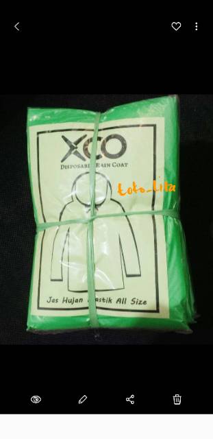 Jas Hujan Plastik XCO ( Sekali Pakai ) Poncho Lengan Merk XCO == Murah