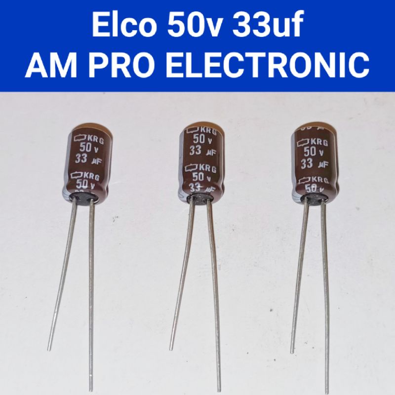 Elco 50v 33uf Elko 33uf 50v Coklat Ori