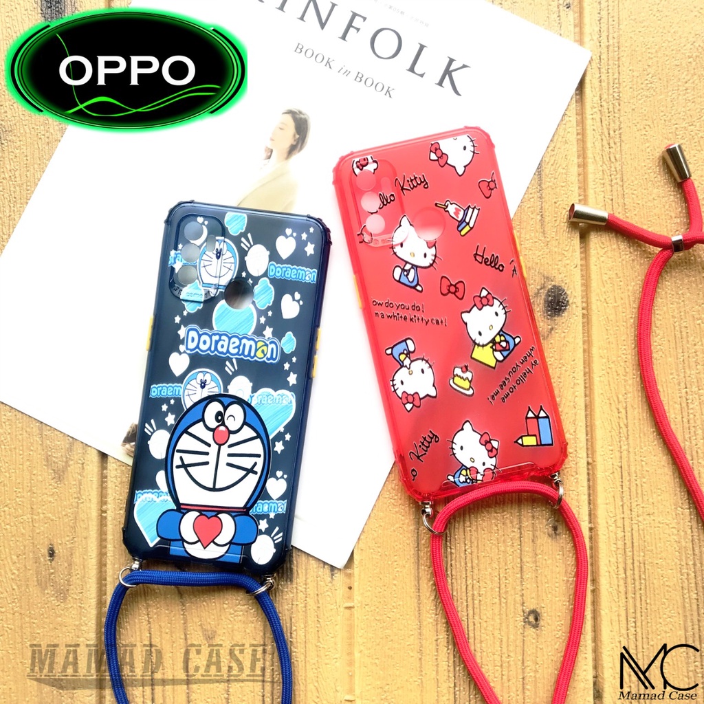 Case OPPO - Sling Case Silikon Kartun A15 A16 A1K A31 A37 A3S A5 A9 2020