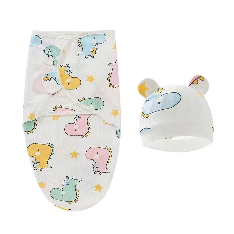 Bedong Bayi topi bayi baby swaddle selimut bayi Swaddle me Instan newborn blanket wrap zip instant swaddle