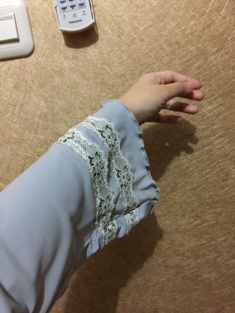 Preloved Syahlaa Branded Renda Gamis Long Dress Grey Abu Jersey Syari