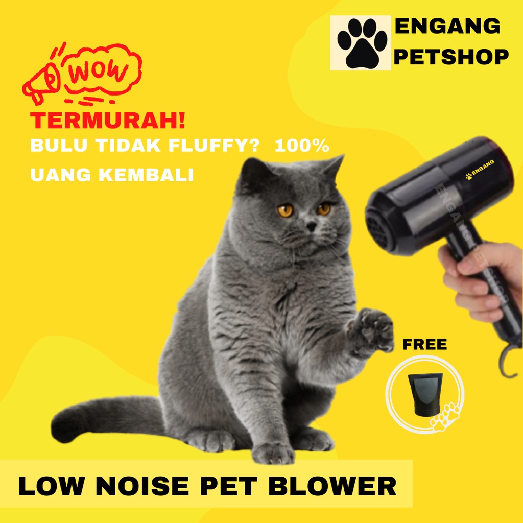 Pet Blower Grooming Kucing Anjing Anti Bising /Hair Dryer Kucing Anjing Anti Bising