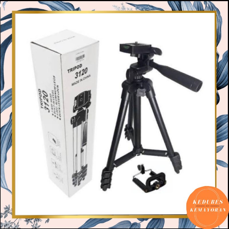 TRIPOD HITAM 3120 BLACK EDITION - Tripod Camera 1 Meter Free Holder U [BISA COD]