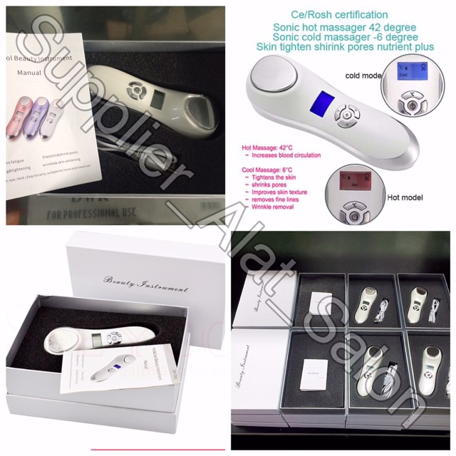 ALAT SETRIKA WAJAH kecantikan setrika wajah hot and cold ultrasound sonic beauty instrument