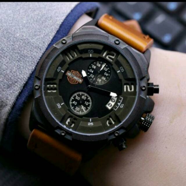 Jam Tangan Pria Elegant Harley Davidson