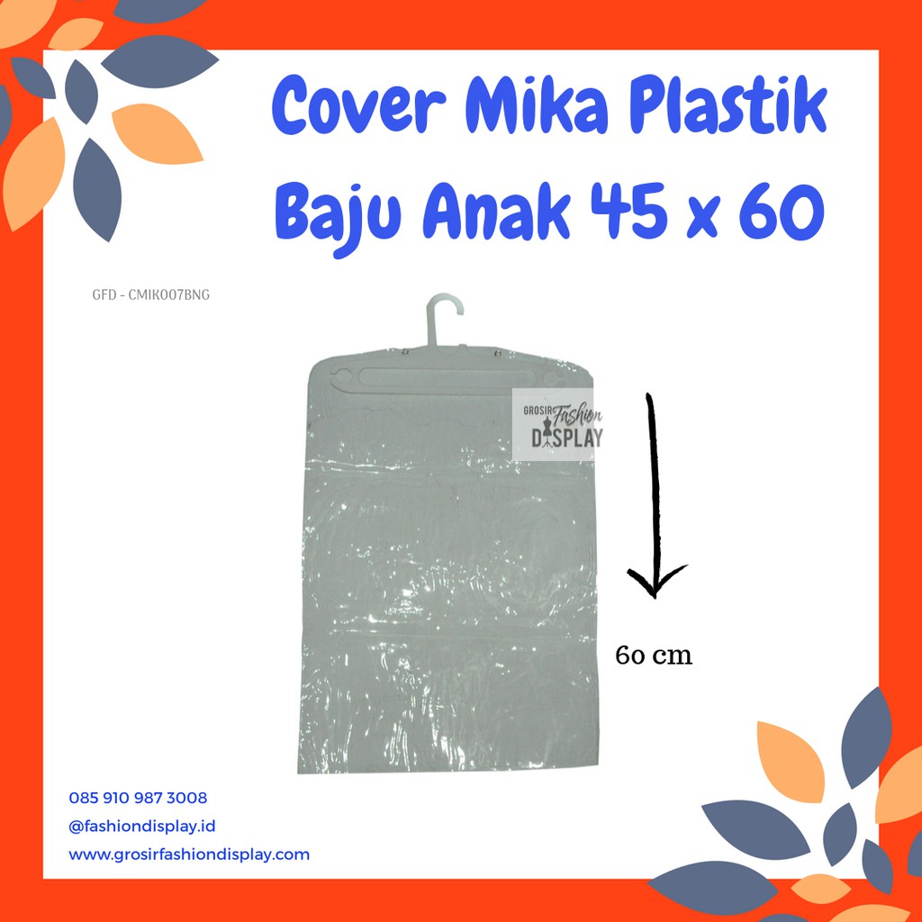 Plastik pelindung pakaian anak Cover mika baju UKURAN 45 CM x 60 CM (bh)