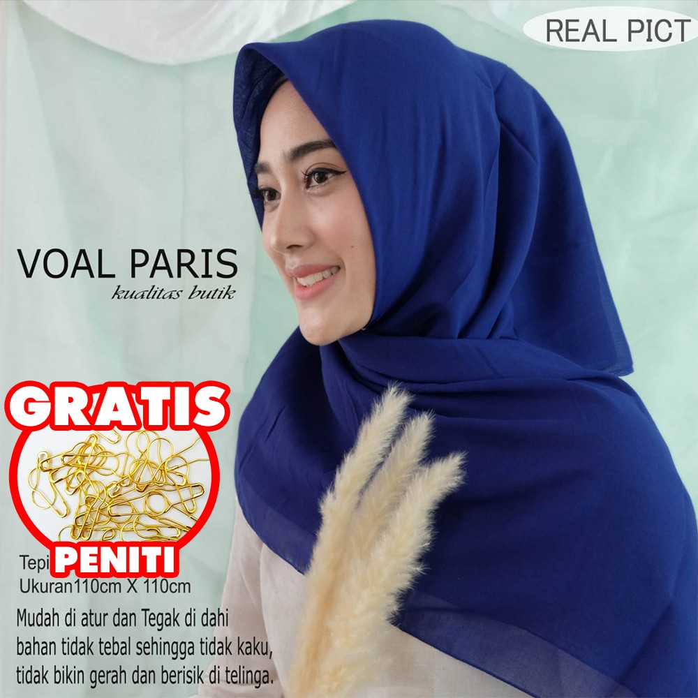  Jilbab  Basic Voal Paris Ansania Hijab Kerudung Shopee 