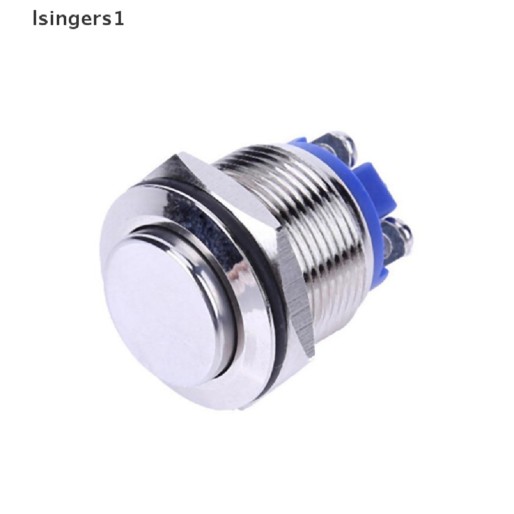 (lsingers1) 1pc Tombol Tekan momentary 19mm Anti Air Bahan metal