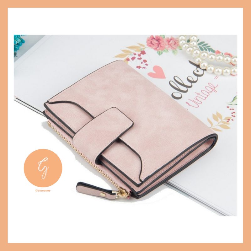Dompet Wanita Dompet Kartu Lipat Mini Kecil Tipis