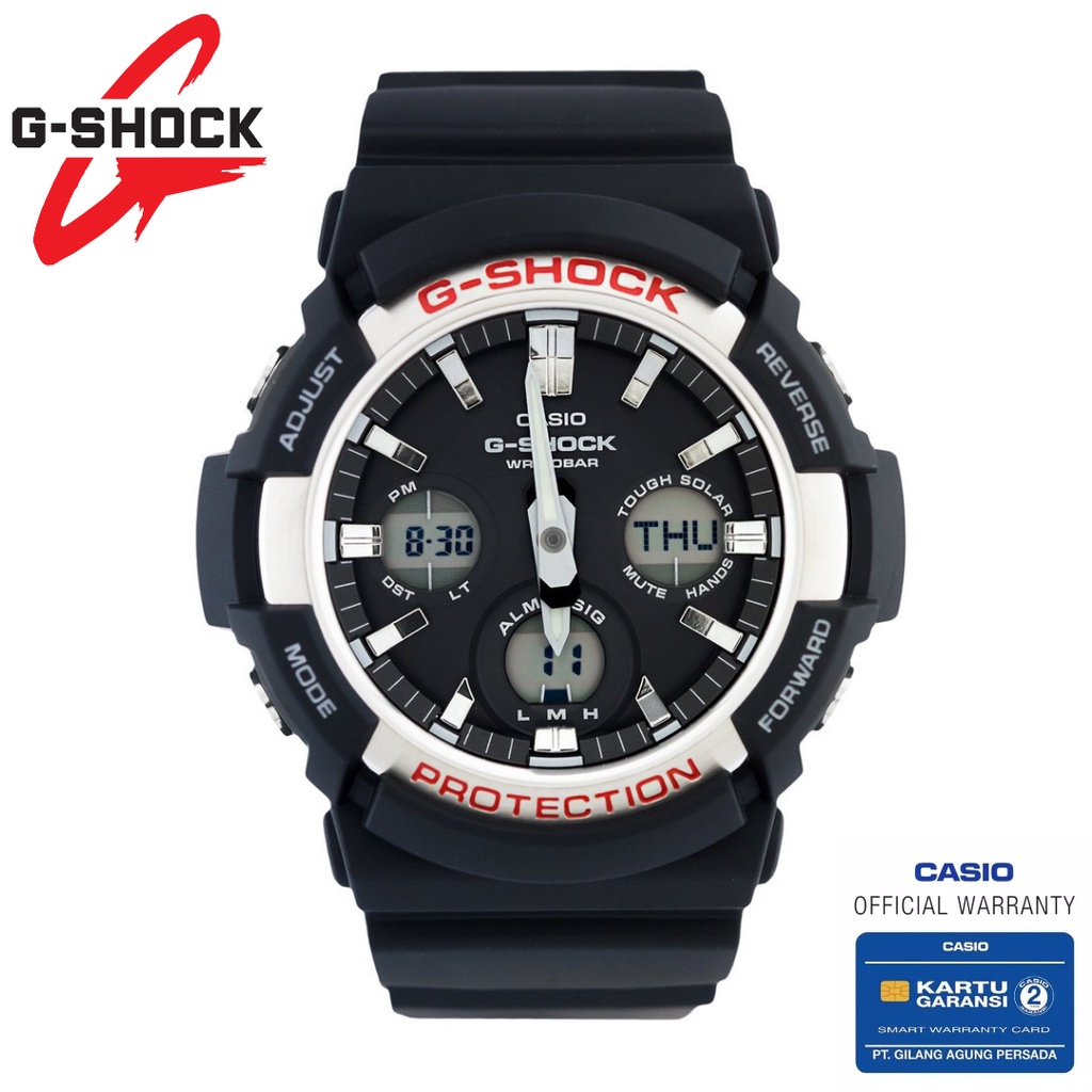 Jam Tangan Pria Casio G-Shock Original GAS-100-1ADR TOUGH SOLAR