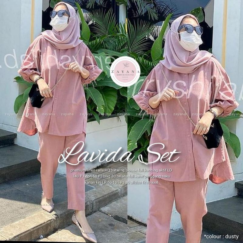 Baju Set Wanita - Ld 140 - Lavida Set by Zayana