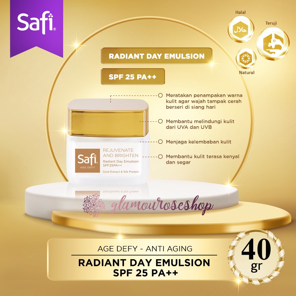 ❤️Glamouroseshop❤️ Safi Age Defy Radiant Day Emulsion SPF25PA++ 40gr ( AD BIG)