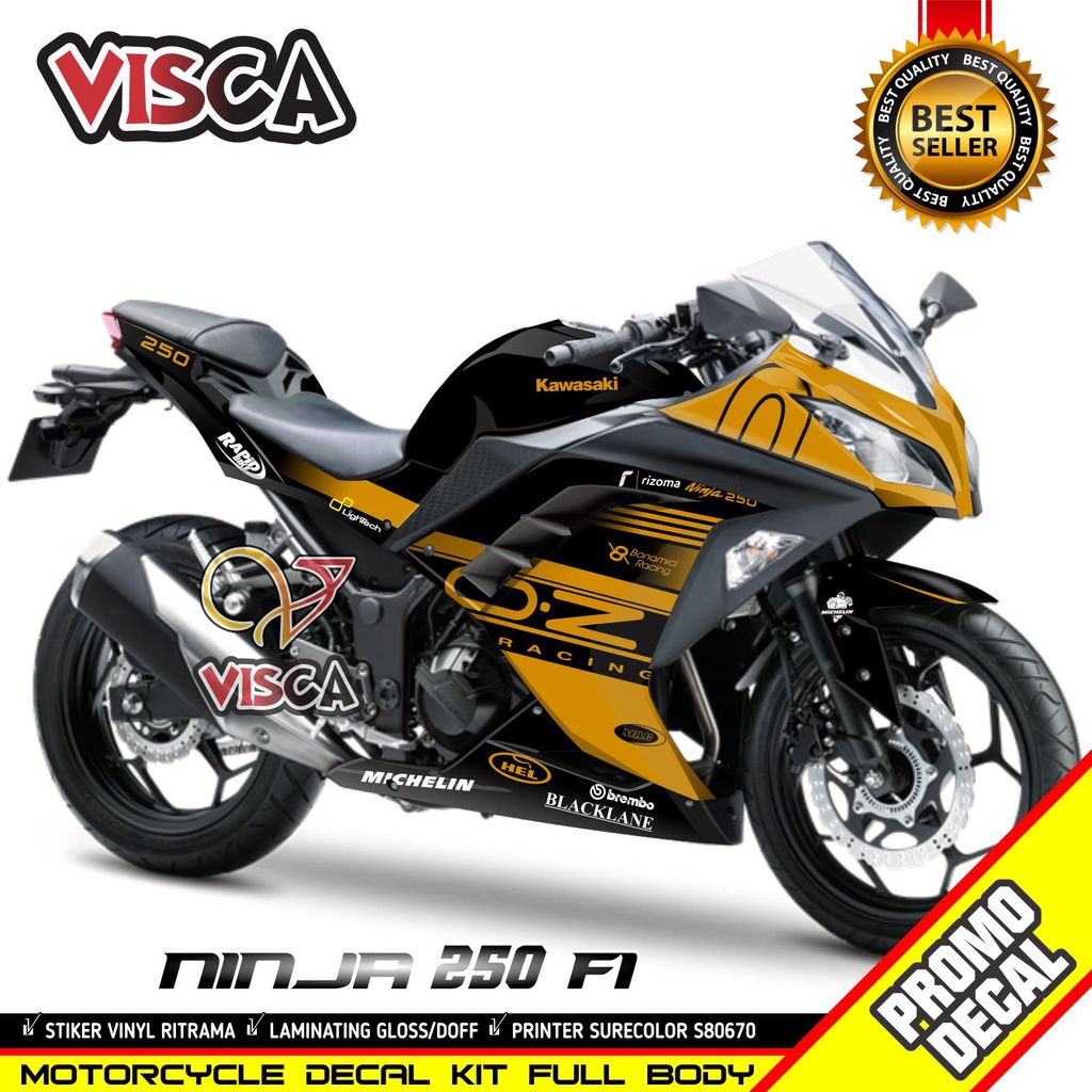 Stiker Ninja 250 Fi Striping Ninja 250 Fi Decal Motor Ninja 250 fi Full Body Stiker Ninja 250fi Deka