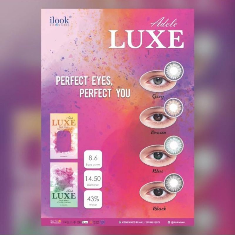 softlens warna water rendah 38% luxe Adele