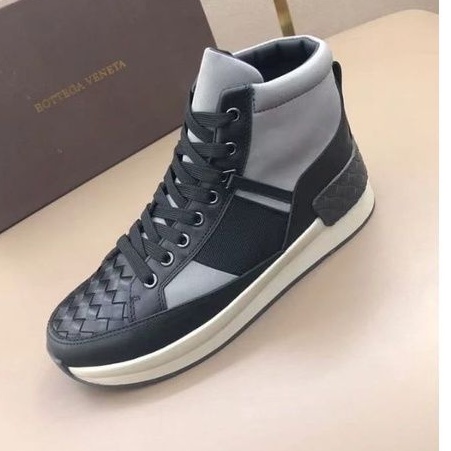 sepatu sneaker pria lv boots bove mirror vip shoes men cowok P1SHOES kulit asli leather hitam top