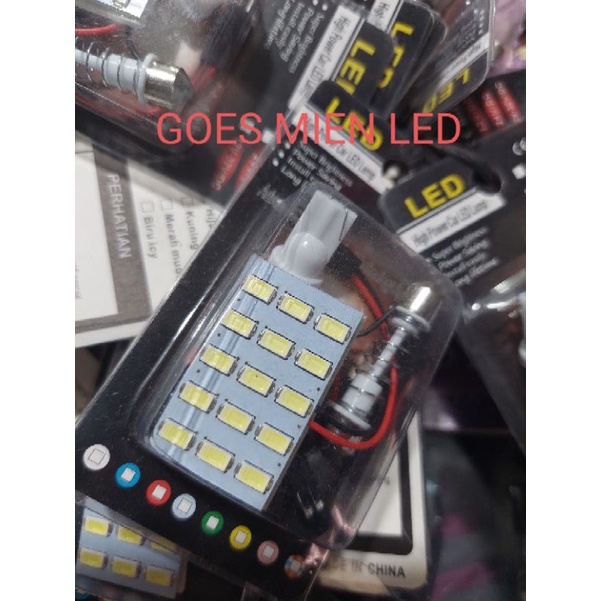 lampu kabin mobil 5630 15 led 12 volt putih